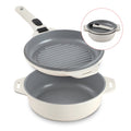 SmartStore™ 5-in-1 Multipurpose Nesting Cookware Set - 5-in-1 Multipurpose Nesting Cookware, Cream