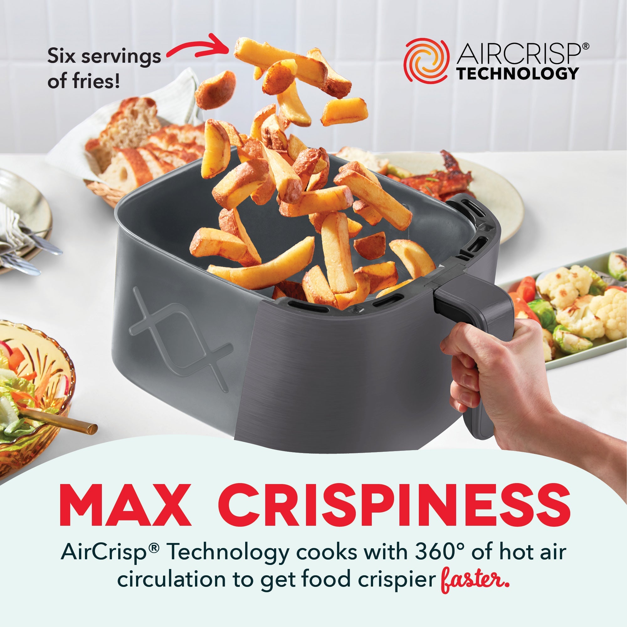Tasti-Crisp™ 8QT Max Pro Ceramic Air Fryer